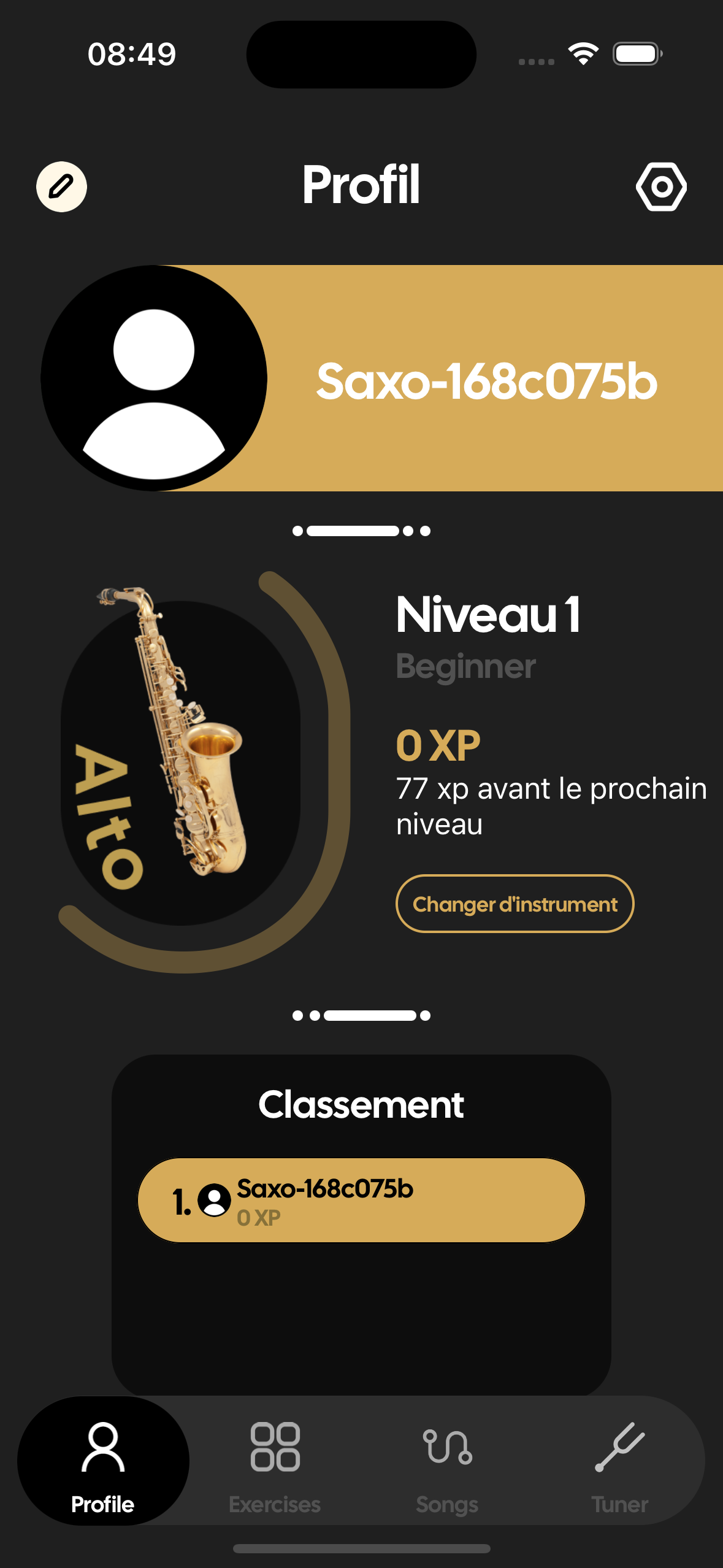 Step&nbsp;1 – Open profile and tap settings